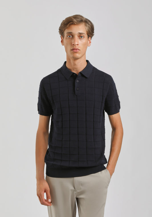 Polo in maglia a coste|Colore:Avion