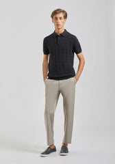 Polo in maglia a coste|Colore:Avion