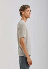 T-shirt in maglia forata|Colore:Beige melange