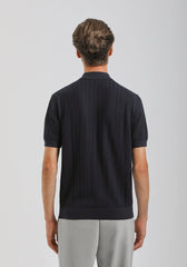 Cardigan polo in maglia|Colore:Avion