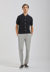 Cardigan polo in maglia|Colore:Avion