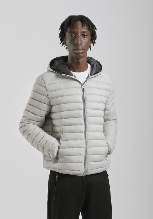 Giubbotto imbottito con cappuccio|Colore:Ghiaccio