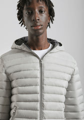 Giubbotto imbottito con cappuccio|Colore:Ghiaccio