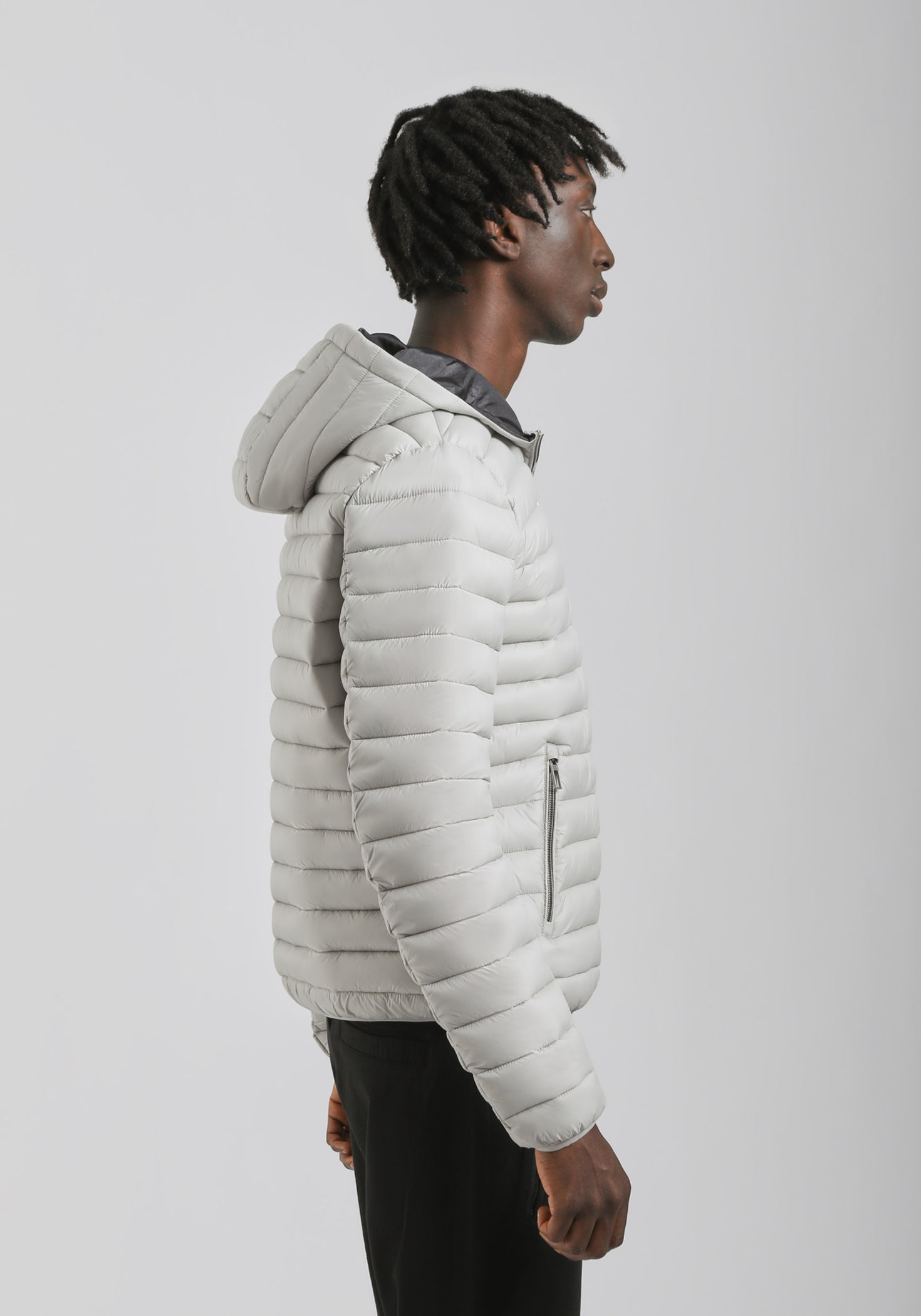 Giubbotto imbottito con cappuccio|Colore:Ghiaccio