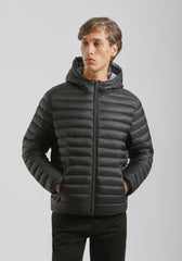 Giubbotto imbottito con cappuccio|Colore:Nero