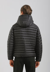 Giubbotto imbottito con cappuccio|Colore:Nero