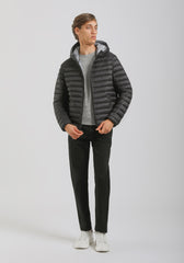 Giubbotto imbottito con cappuccio|Colore:Nero