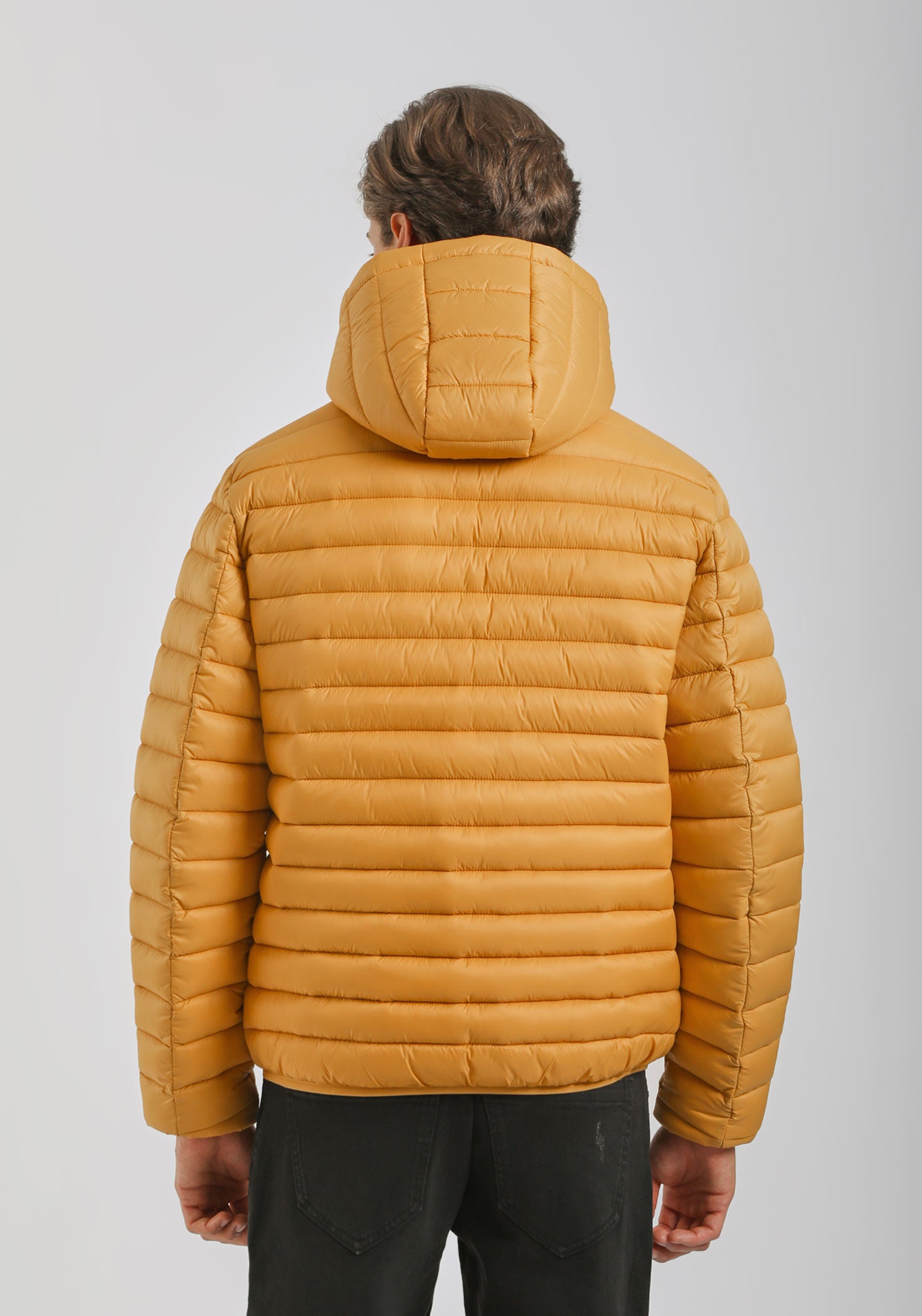Giubbotto imbottito con cappuccio|Colore:Senape