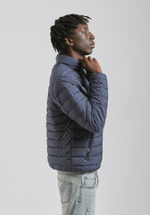 Giubbotto imbottito con collo lupetto|Colore:Indaco