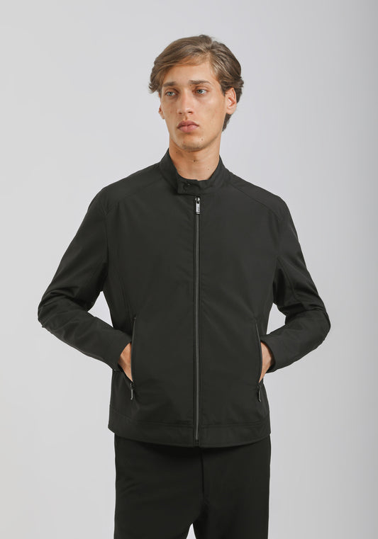 Giubbotto biker in tessuto tecnico|Colore:Nero