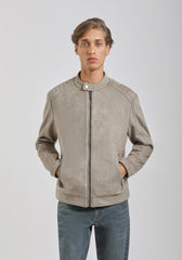 Giubbotto biker effetto camoscio|Colore:Sabbia