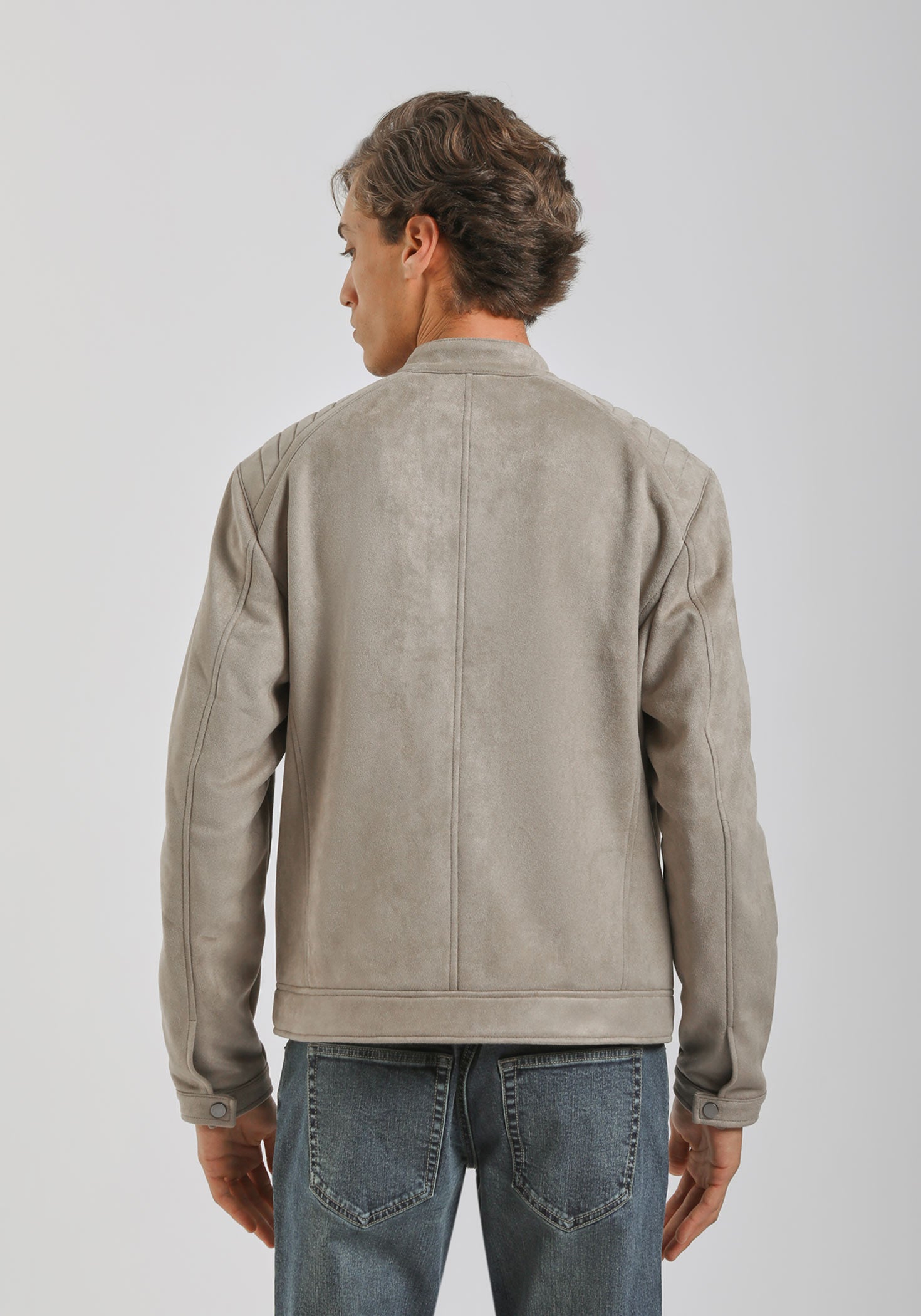 Giubbotto biker effetto camoscio|Colore:Sabbia