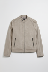 Giubbotto biker effetto camoscio|Colore:Sabbia