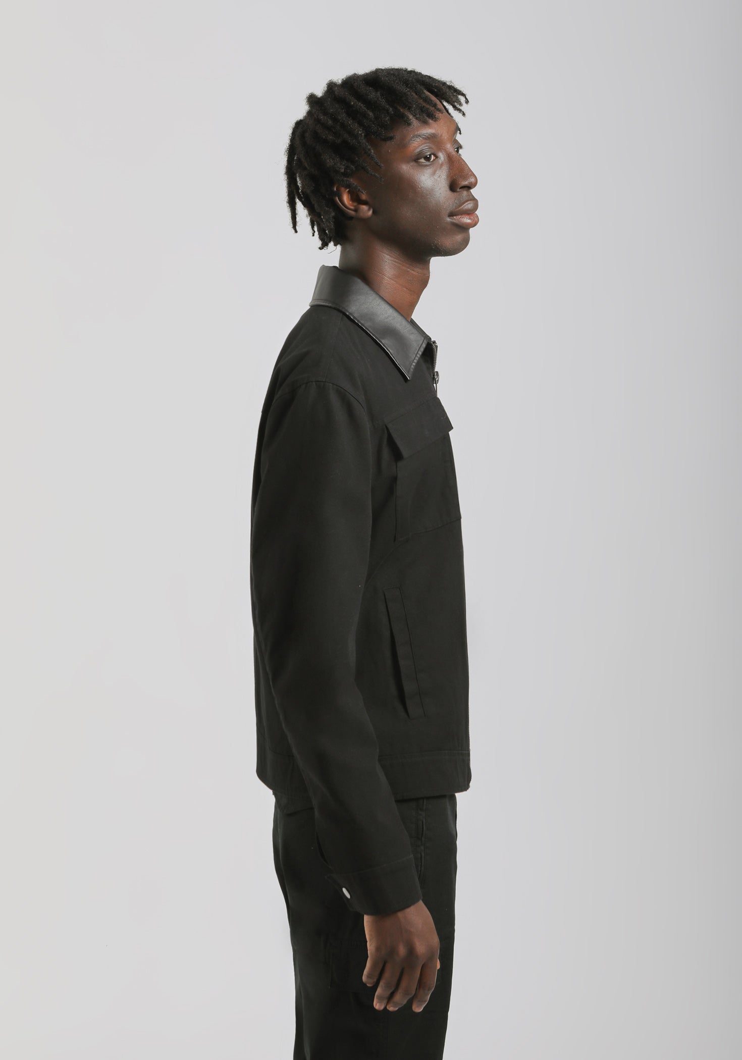 Giacca camicia in cotone|Colore:Nero