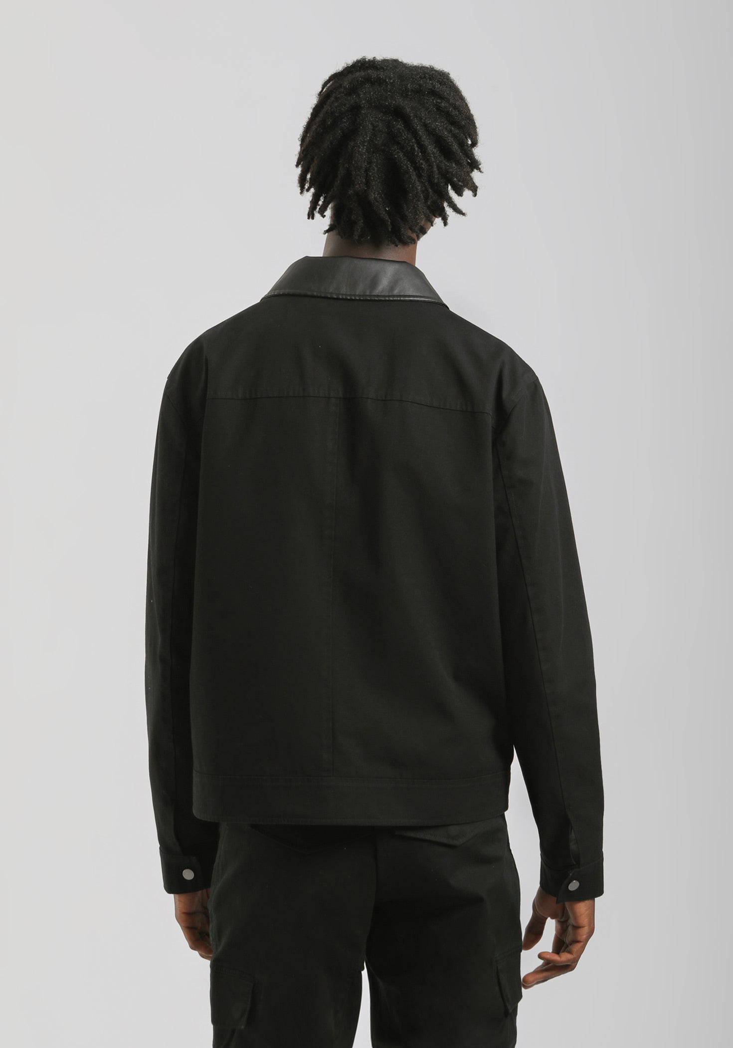 Giacca camicia in cotone|Colore:Nero