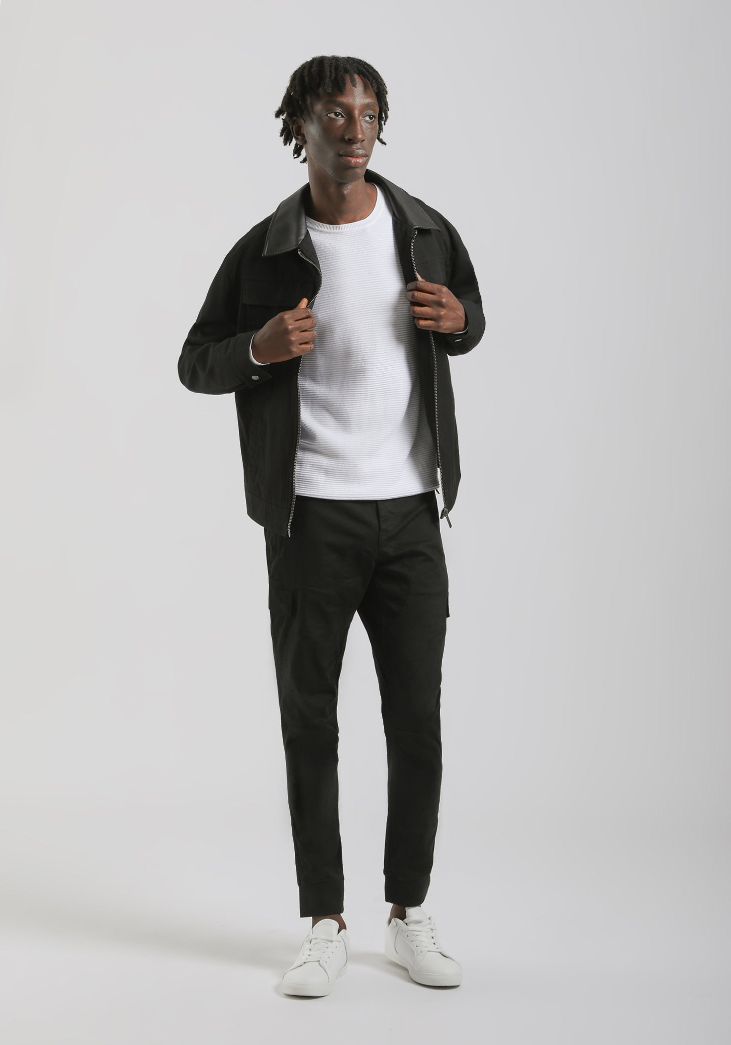 Giacca camicia in cotone|Colore:Nero