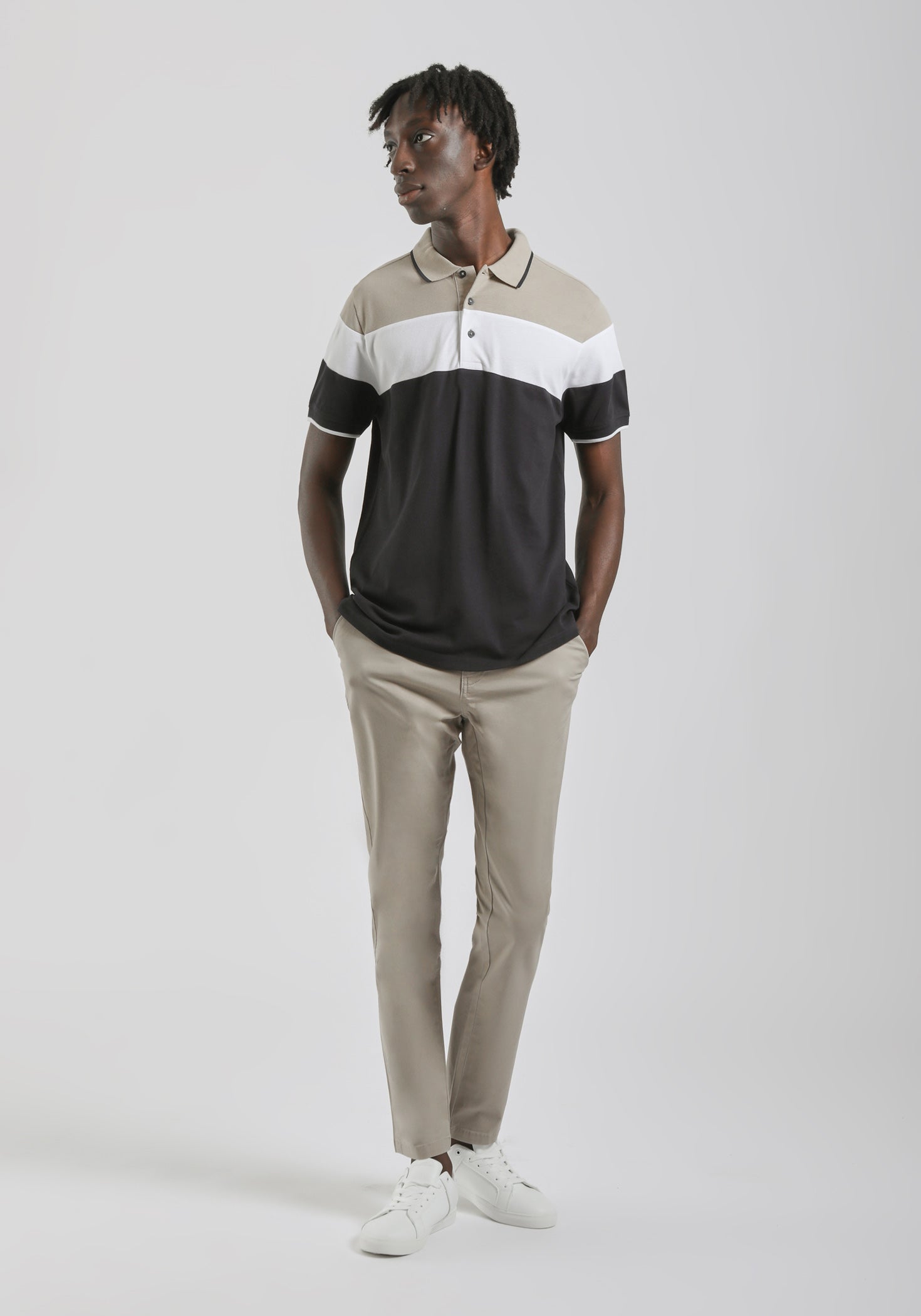 Pantaloni chino in cotone|Colore:Beige