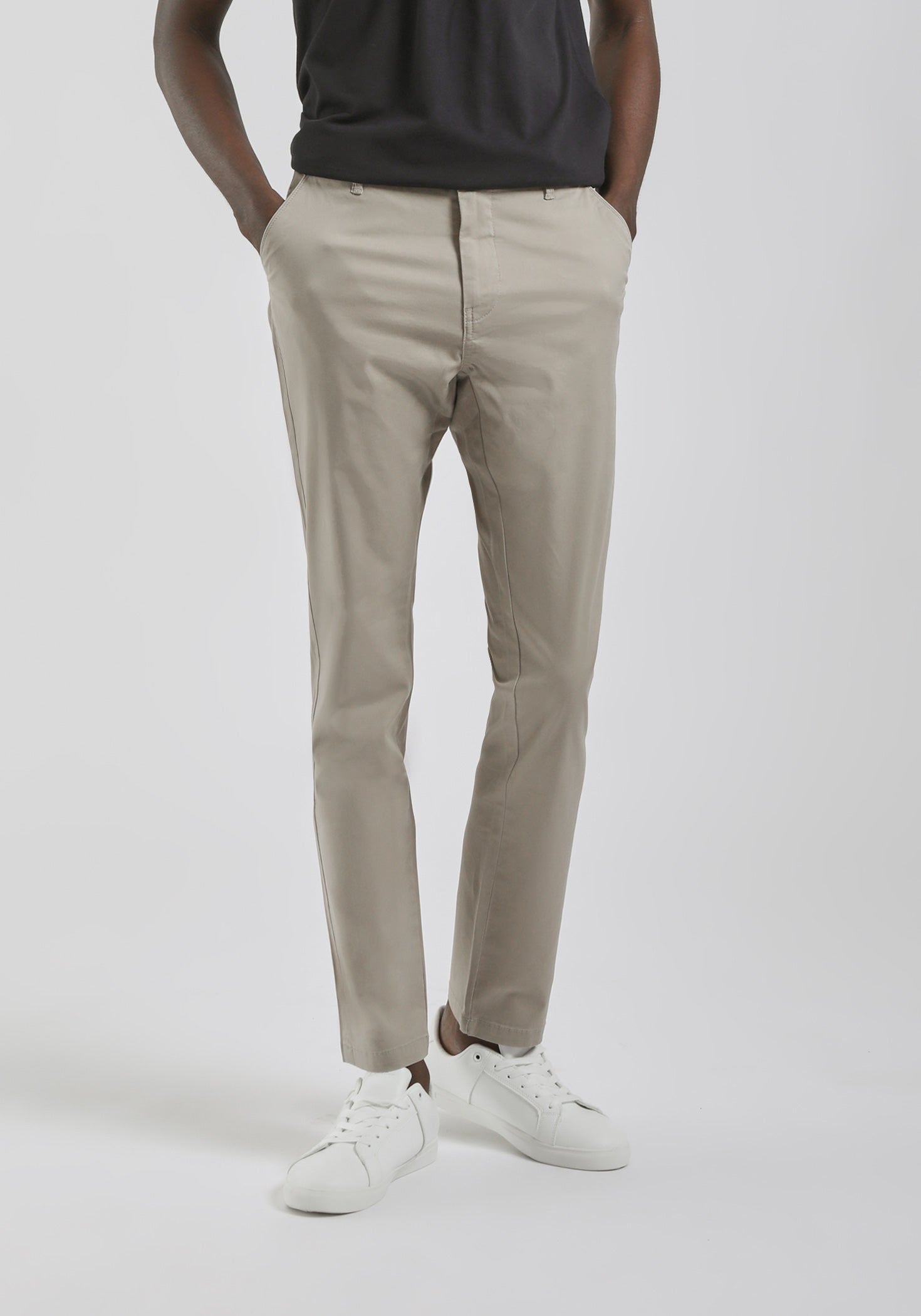 Pantaloni chino in cotone|Colore:Beige