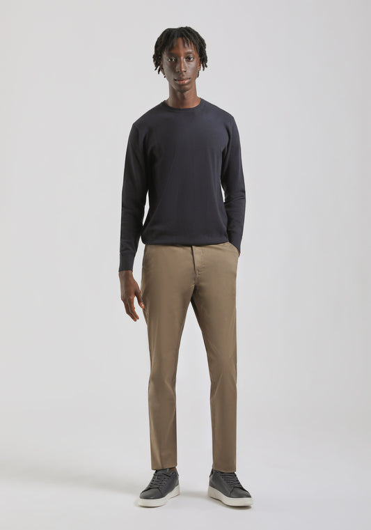 Pantaloni chino in cotone|Colore:Fango