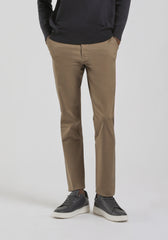 Pantaloni chino in cotone|Colore:Fango