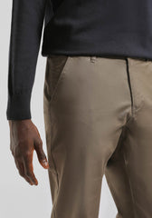 Pantaloni chino in cotone|Colore:Fango