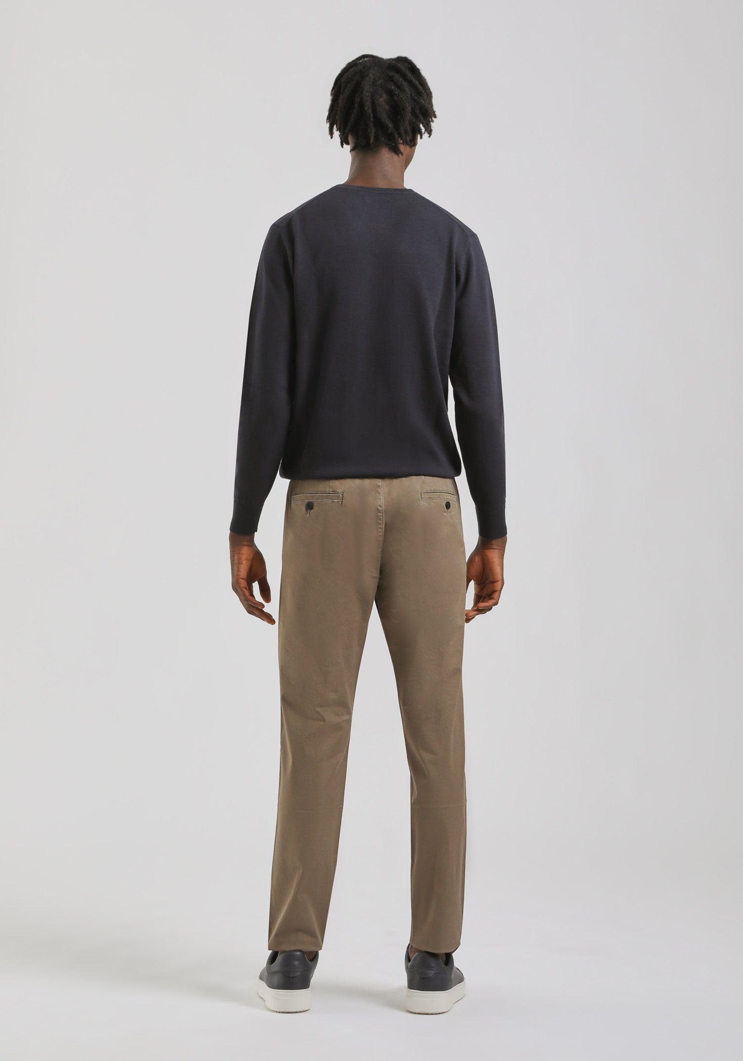 Pantaloni chino in cotone|Colore:Fango