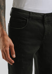 Jeans skinny fit nero con strappi|Colore:Jeans nero