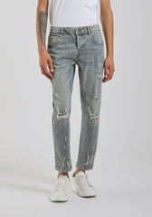 Jeans skinny fit con strappi|Colore:Jeans
