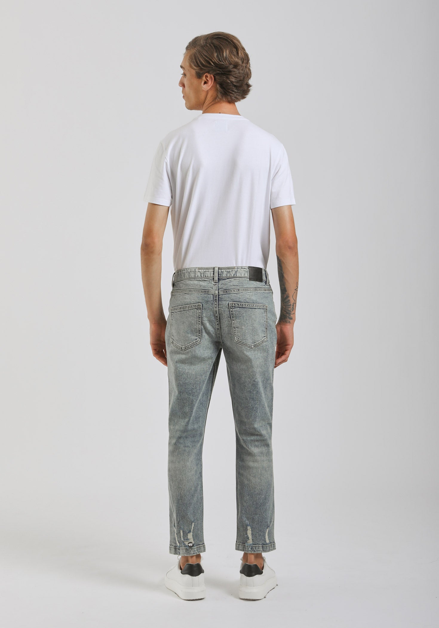 Jeans skinny fit con strappi|Colore:Jeans