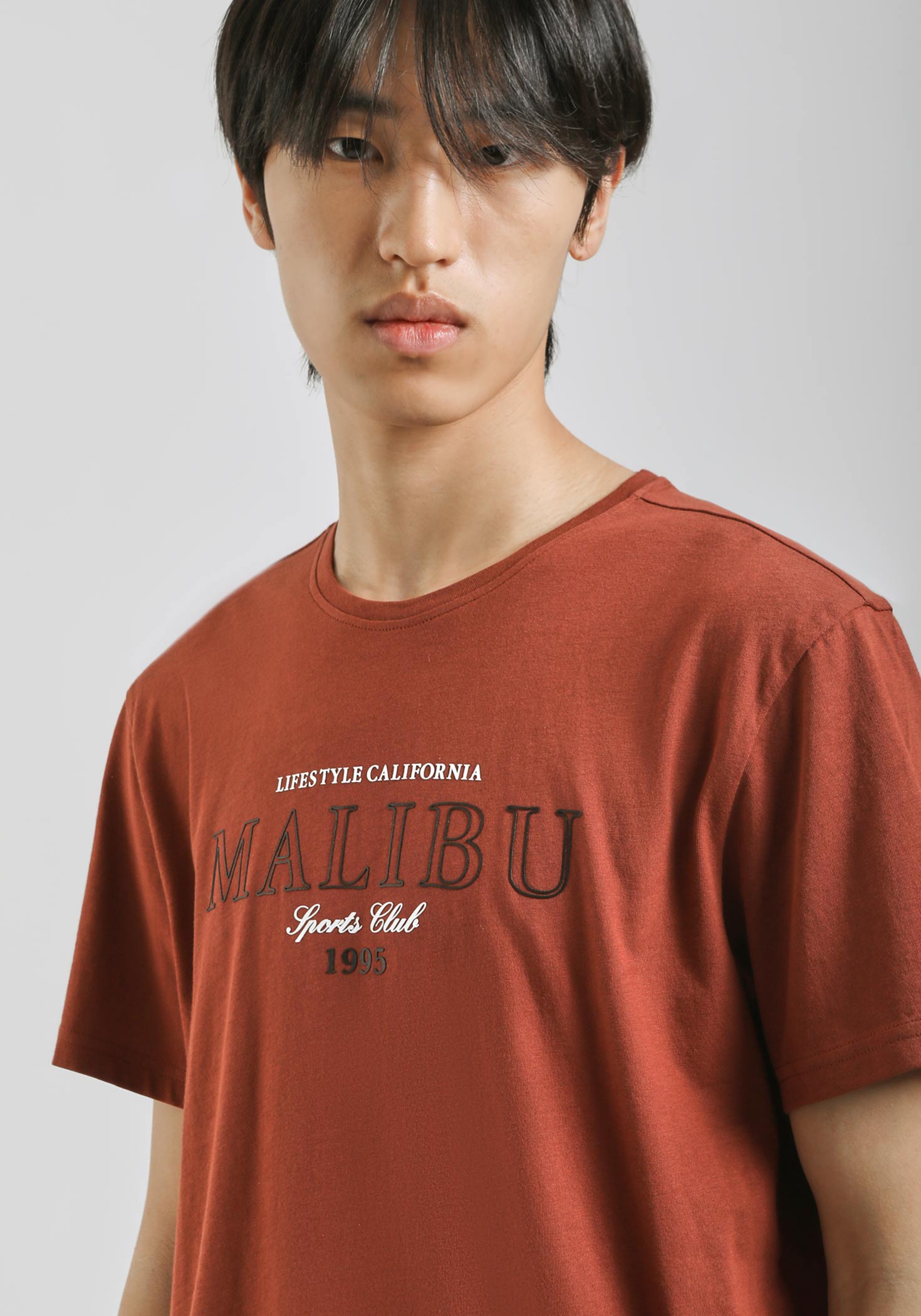 T-shirt 100% cotone con stampa|Colore:Rame