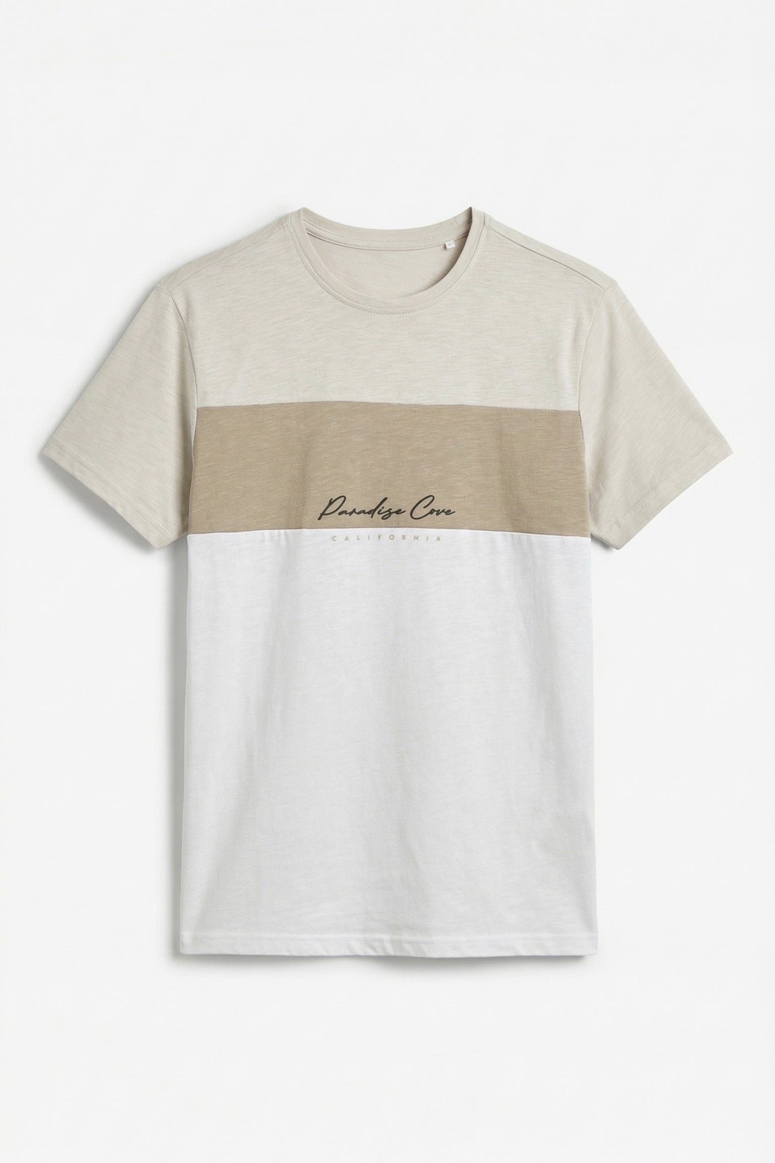 T-shirt colorblock|Colore:Ecrù