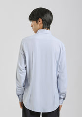 Camicia manica lunga con microfantasia|Colore:Celeste