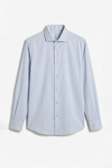 Camicia manica lunga con microfantasia|Colore:Celeste