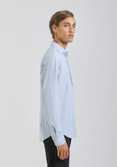 Camicia manica lunga con microfantasia|Colore:Cielo