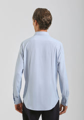 Camicia manica lunga con microfantasia|Colore:Cielo