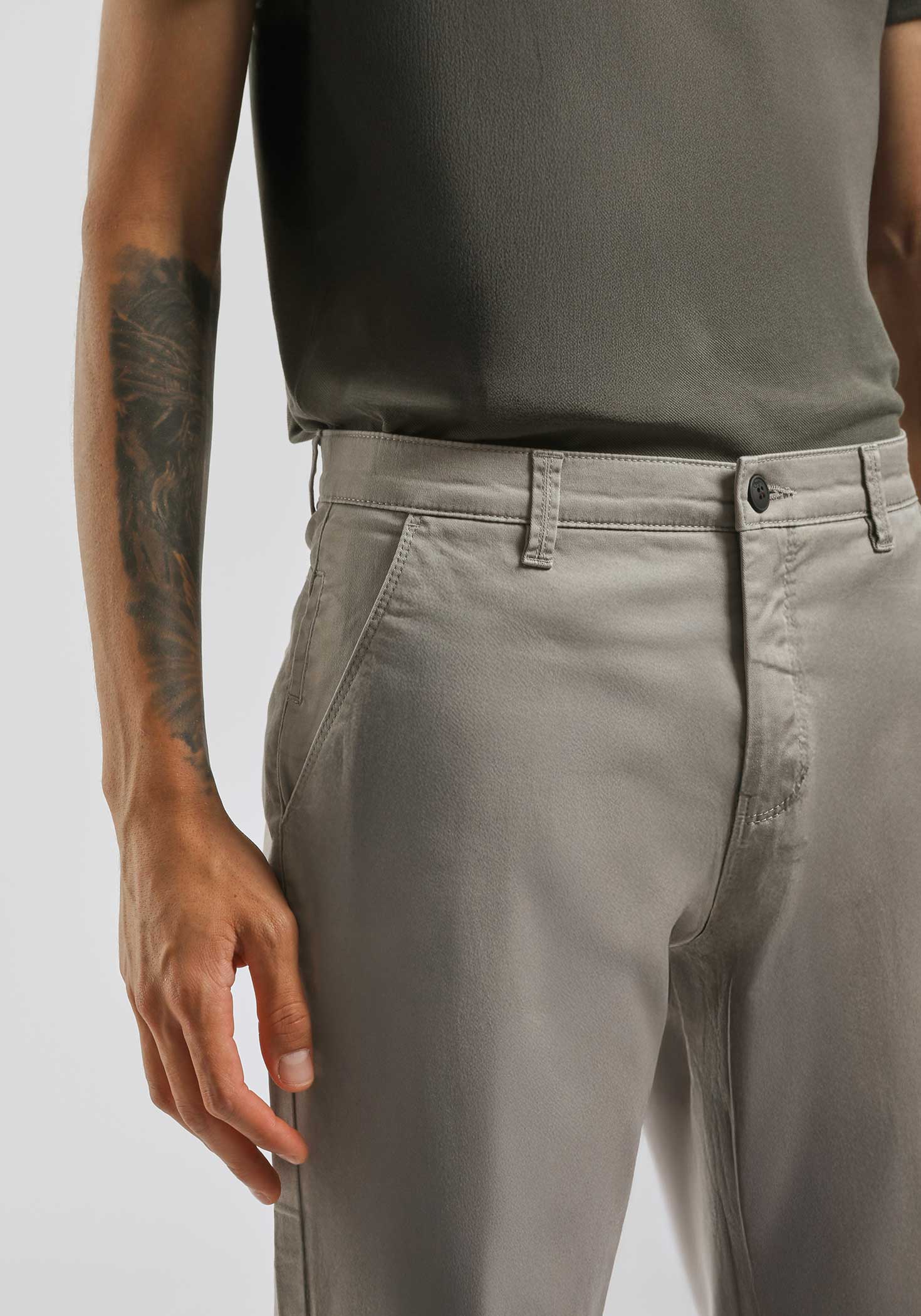 Pantaloni chino in cotone|Colore:Sabbia