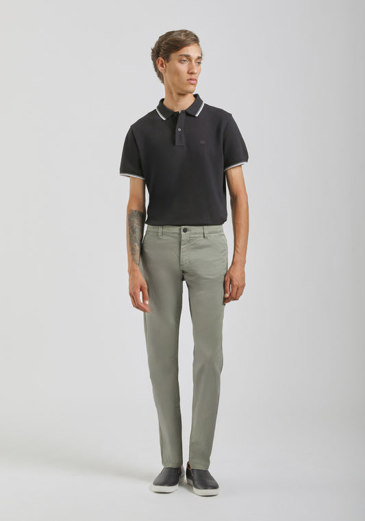 Pantaloni chino in cotone|Colore:Salvia
