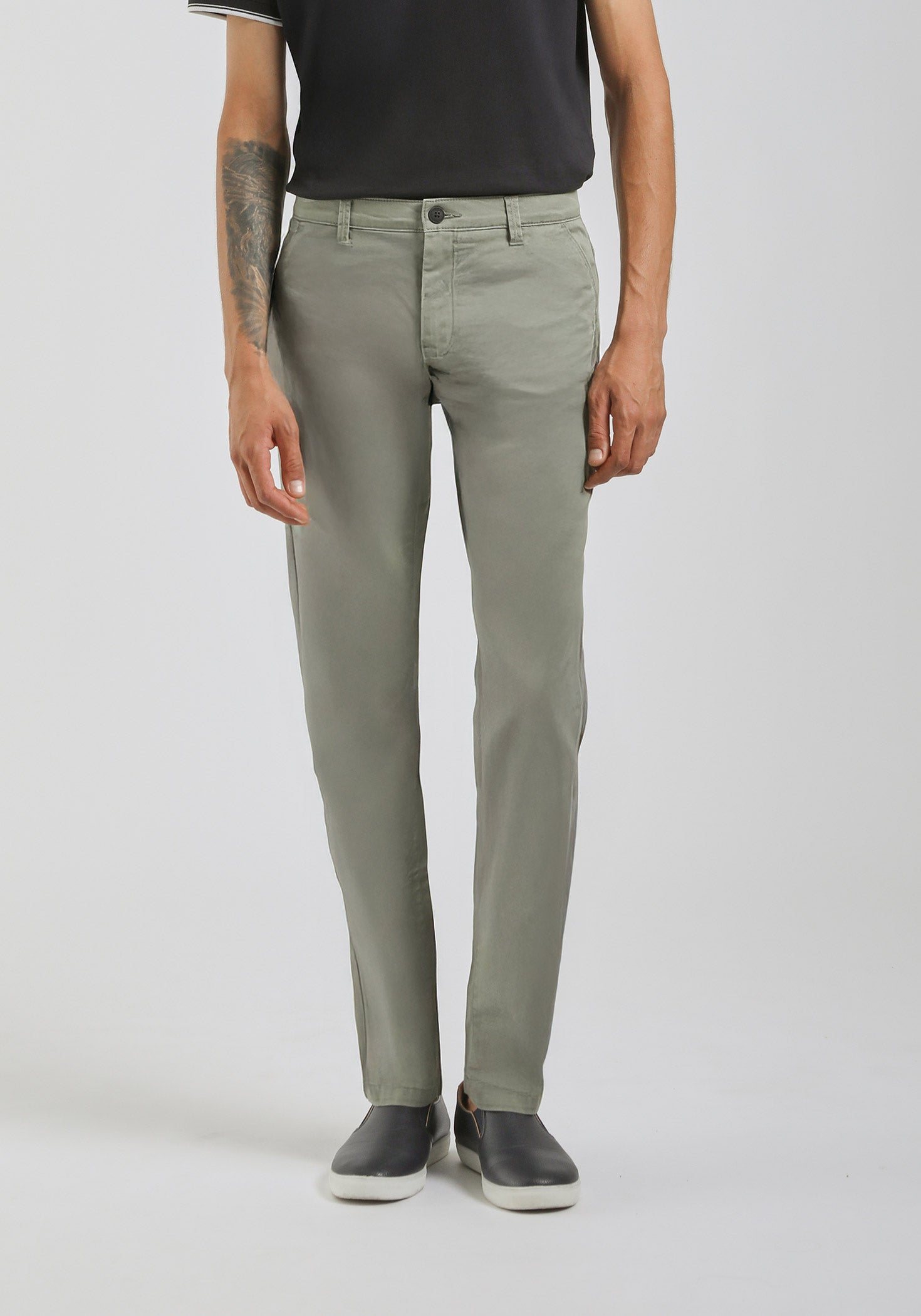 Pantaloni chino in cotone|Colore:Salvia