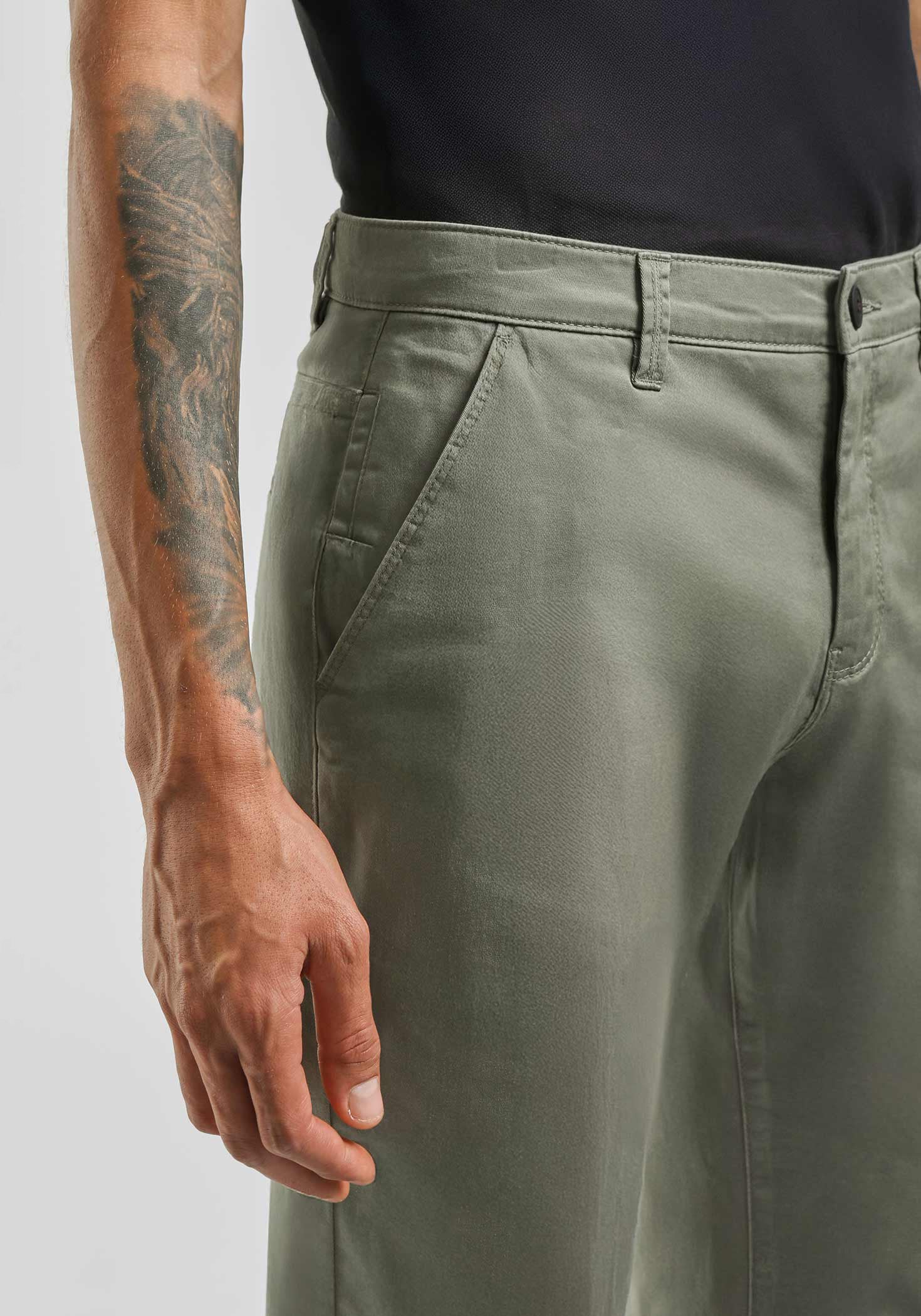 Pantaloni chino in cotone|Colore:Salvia