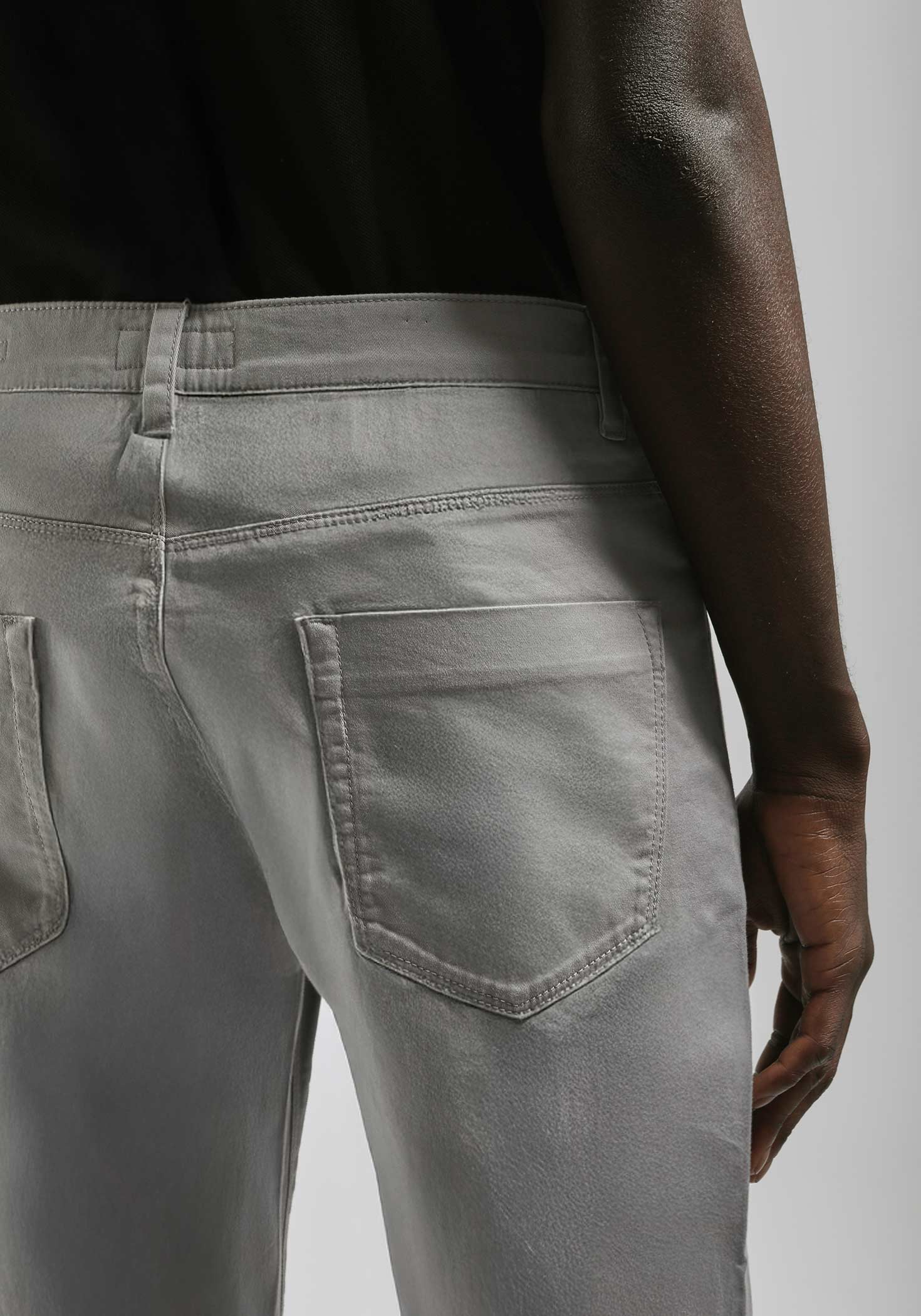 Pantaloni cinque tasche in cotone|Colore:Grigio chiaro