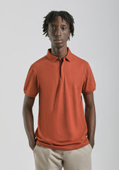 Polo con zip 100% cotone|Colore:Rame