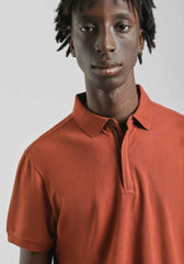 Polo con zip 100% cotone|Colore:Rame