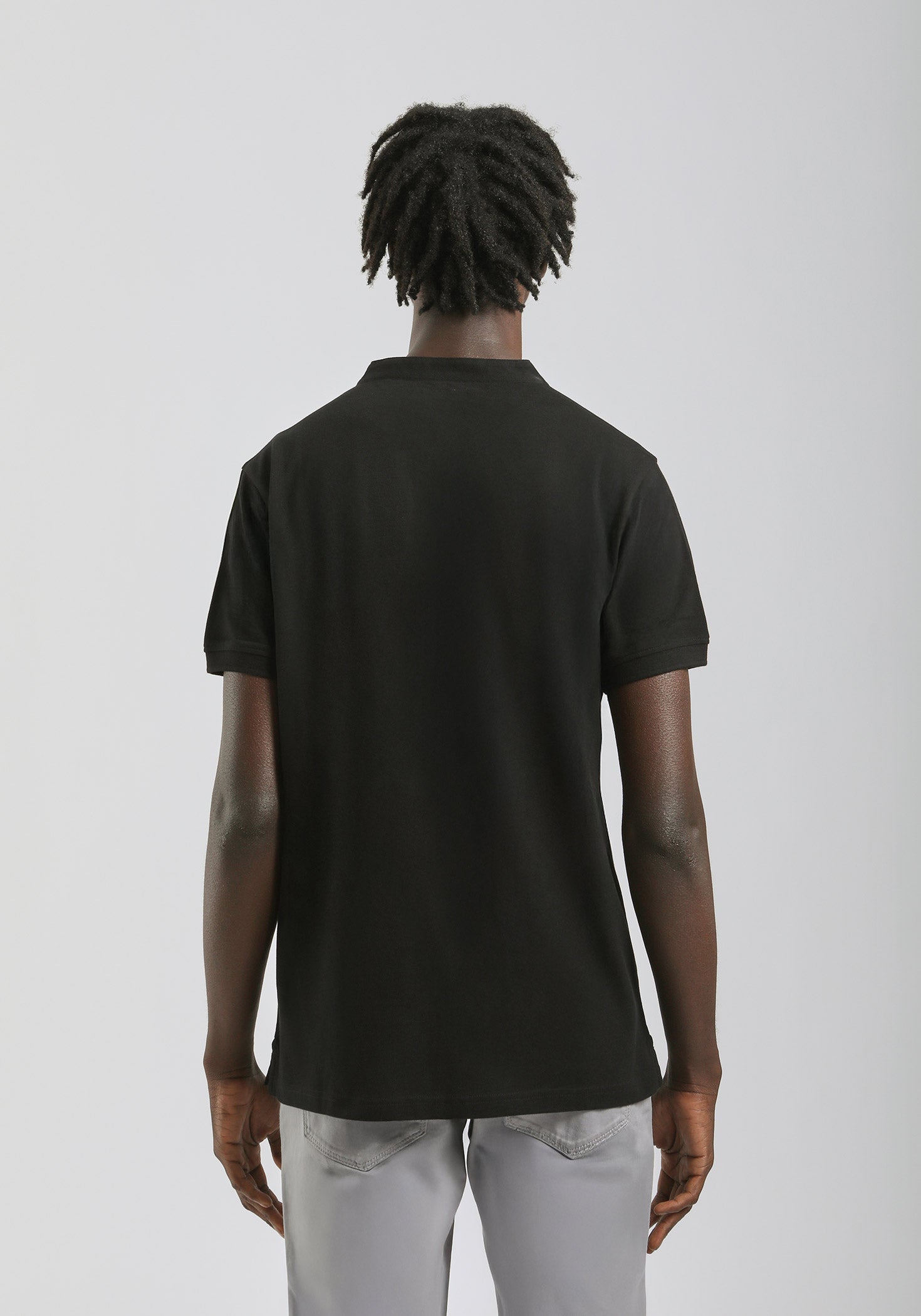 Polo coreana 100% cotone|Colore:Nero