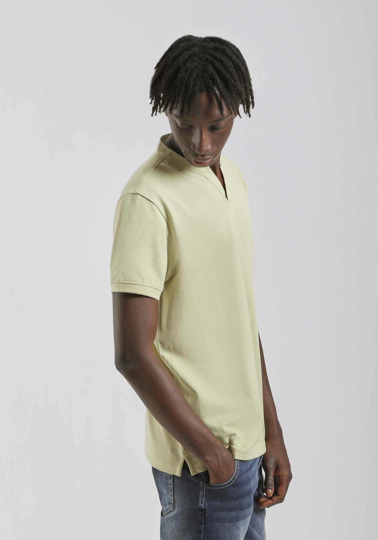 Polo coreana 100% cotone|Colore:Verde acido