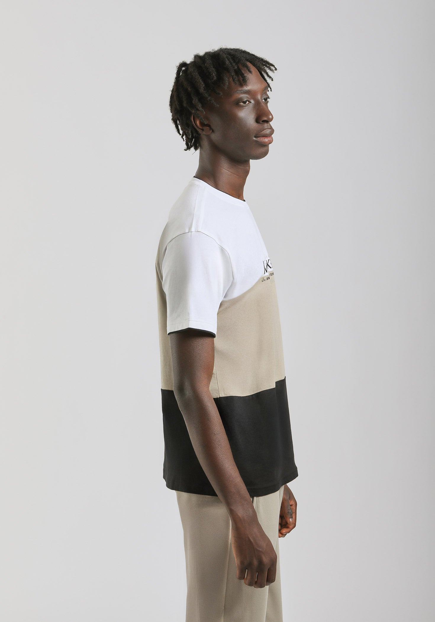 T-shirt colorblock|Colore:Beige