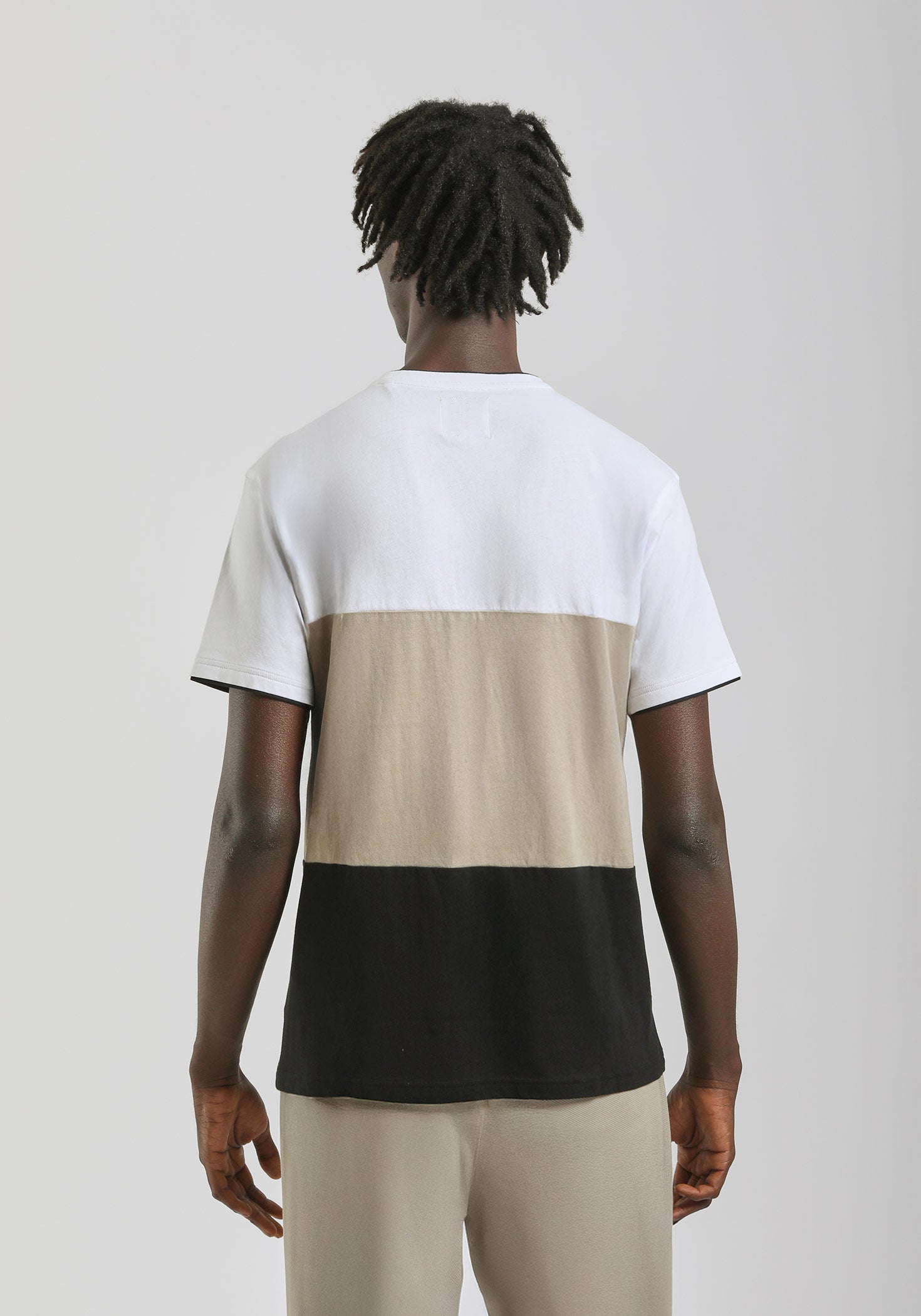 T-shirt colorblock|Colore:Beige