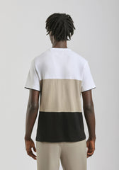 T-shirt colorblock|Colore:Beige