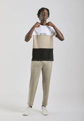 T-shirt colorblock|Colore:Beige