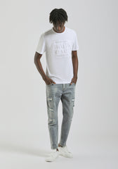 T-shirt con stampa a rilievo|Colore:Bianco