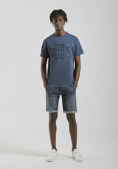 T-shirt con stampa a rilievo|Colore:Jeans